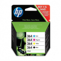 Pack de 4 cartouches d'encre originales - HP 364 - noir + cyan + magenta + jaune - (J3M82AE)