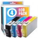 Pack de 4 cartouches d'encre compatibles - HP 364XL - noir + cyan + magenta + jaune - (SM596EE) - grande capacité